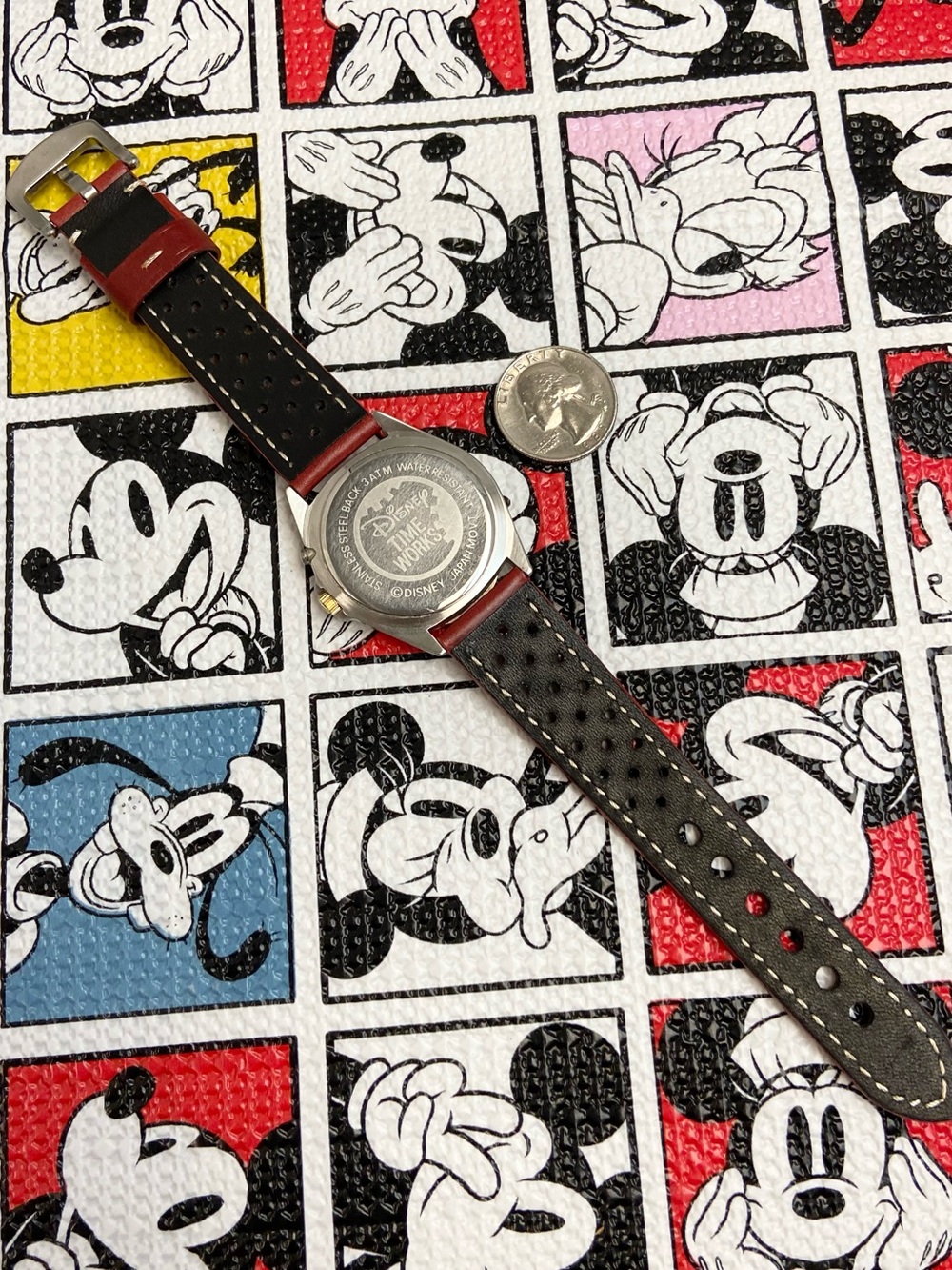 Vintage Disney Time Works Mickey Mouse Watch with Backlight and Rotating Bezel - Picture 10 of 16